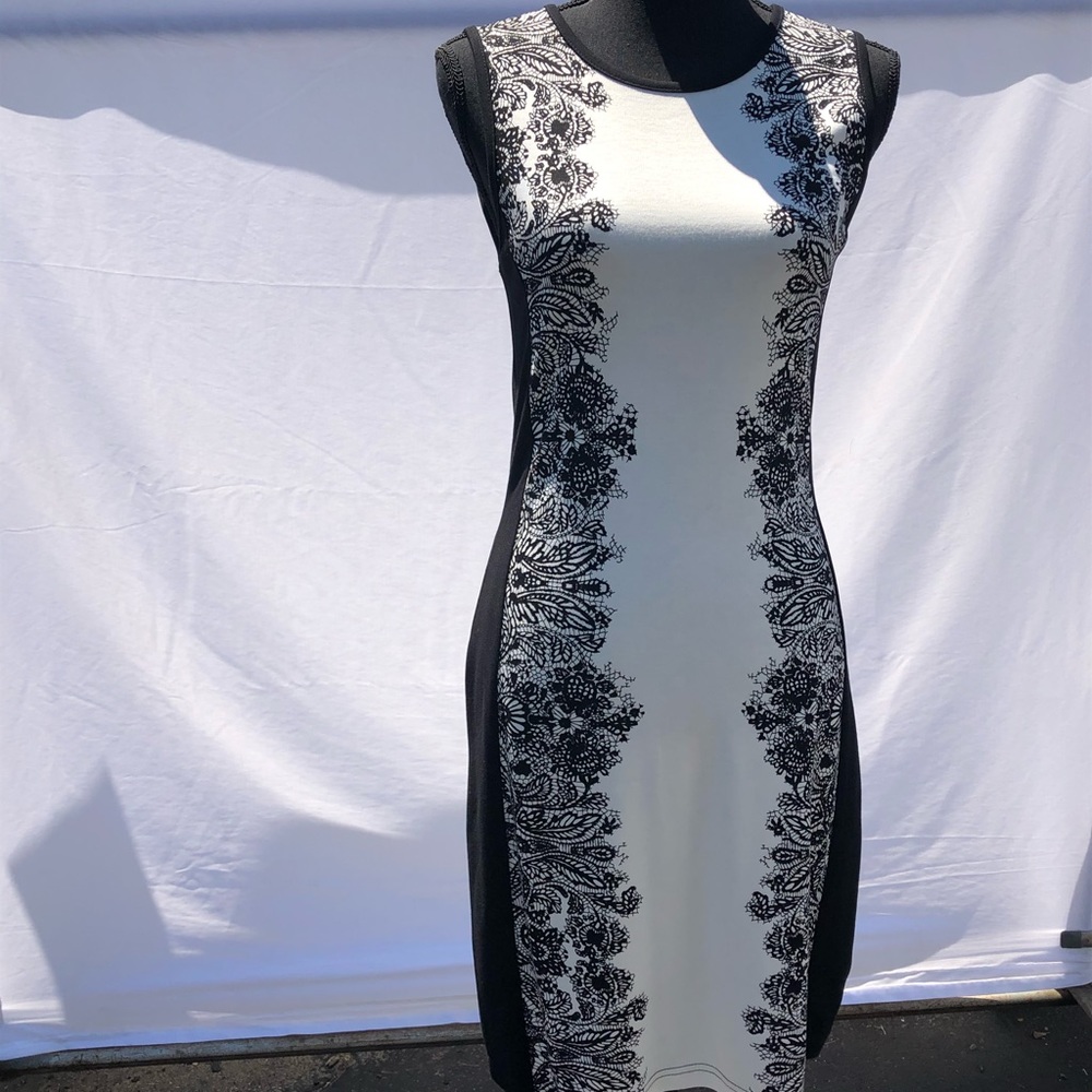 Black and White body con dress.